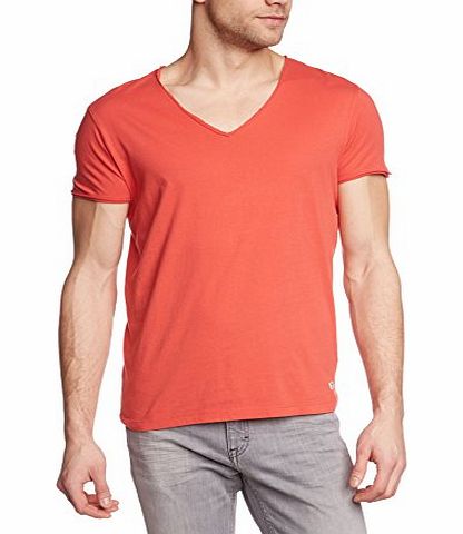 Jack and Jones Mens JJORWOLF V-Neck Noos Short Sleeve Set of 3 T-Shirt, Red (Baked Apple), Large