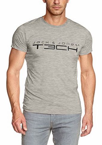 Jack and Jones Tech Mens Foam T-Shirt - Light Grey Melange, X-Large