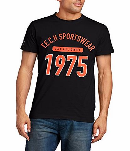 Jack and Jones Tech Mens Saber T-Shirt - Black, Large