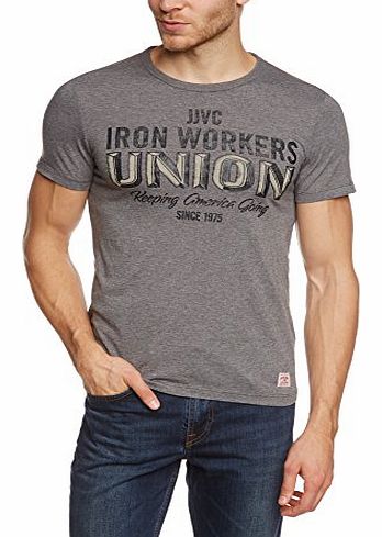  Mens Blackburn Tee Ss Crew Neck Jjvc Crew Neck Short Sleeve T-Shirt, Grey (Grey Melange), X-Large (Manufacturer size: XL)