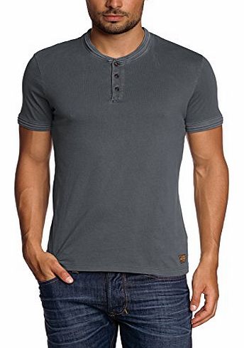  Mens Crew Neck Short Sleeve T-Shirt - Blue - Blau (Ombre Blue) - X-Large