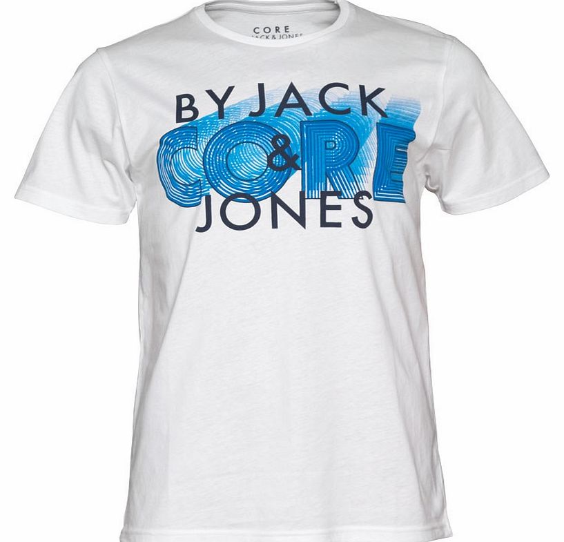 JACK AND JONES Mens Alobe T-Shirt Opt White