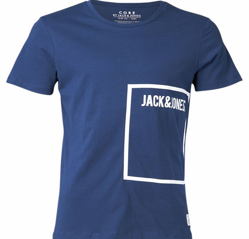 JACK AND JONES Mens Aqua T-Shirt D-Blue