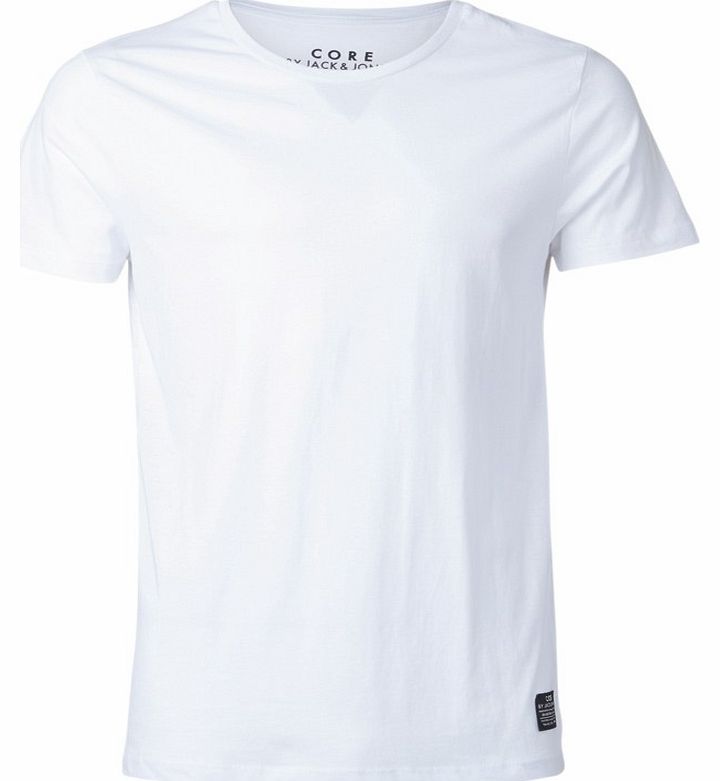 JACK AND JONES Mens Aqua T-Shirt White
