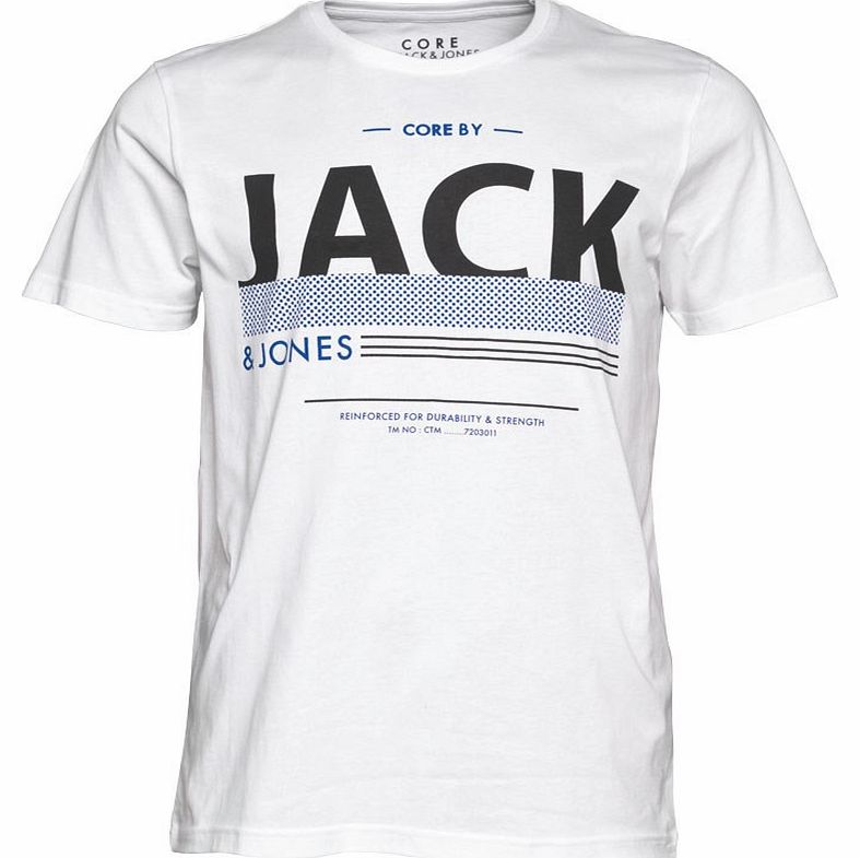 JACK AND JONES Mens Kader T-Shirt Opt White