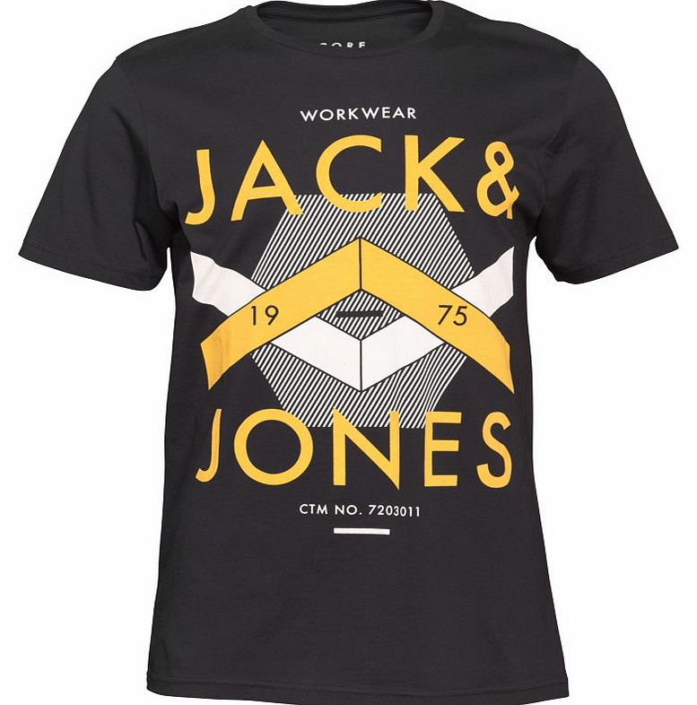 JACK AND JONES Mens Kora T-Shirt Black - review, compare prices, buy online