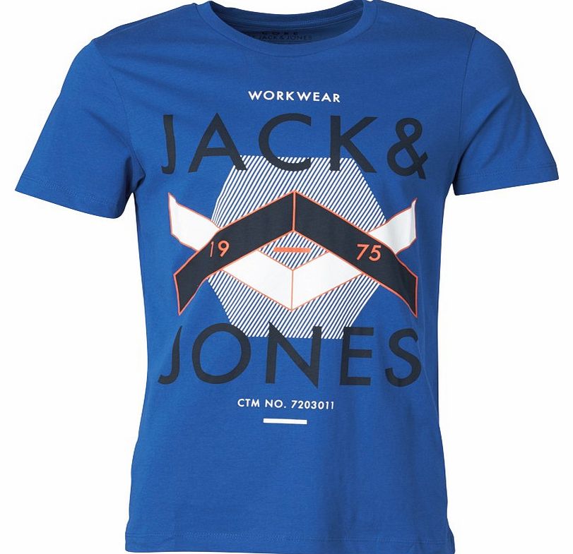 JACK AND JONES Mens Kore T-Shirt Blue