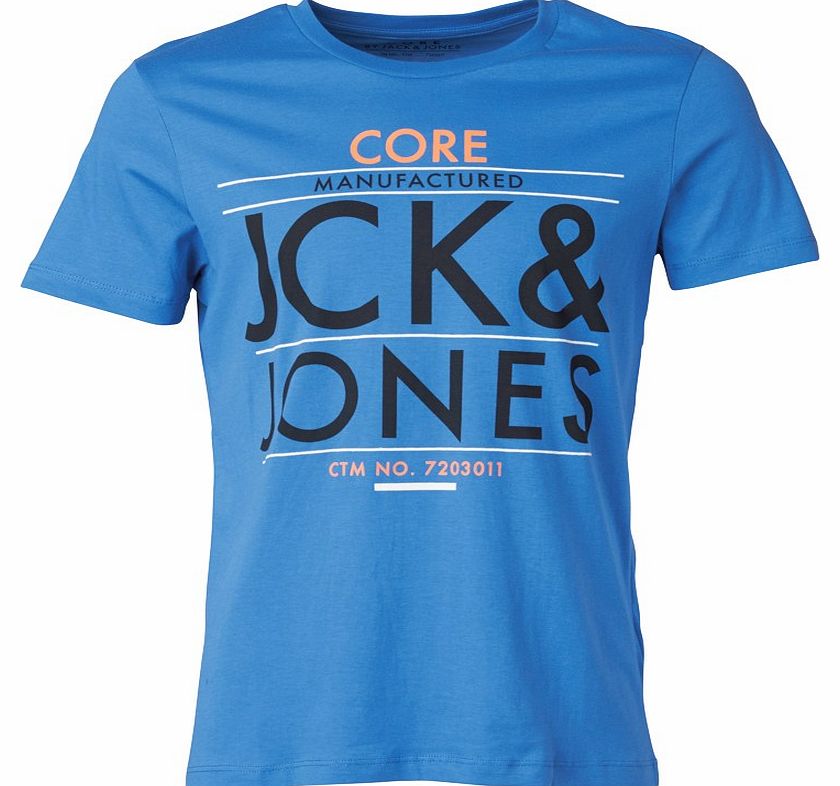 JACK AND JONES Mens Kore T-Shirt Palace Blue