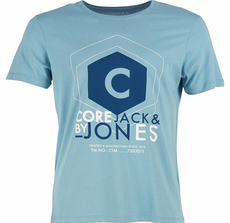 JACK AND JONES Mens Long T-Shirt Heritage Blue