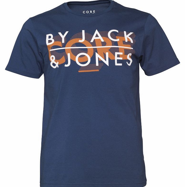 JACK AND JONES Mens Pedro T-Shirt D-Blue