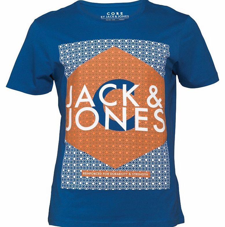 JACK AND JONES Mens Penta 1 T-Shirt True Blue
