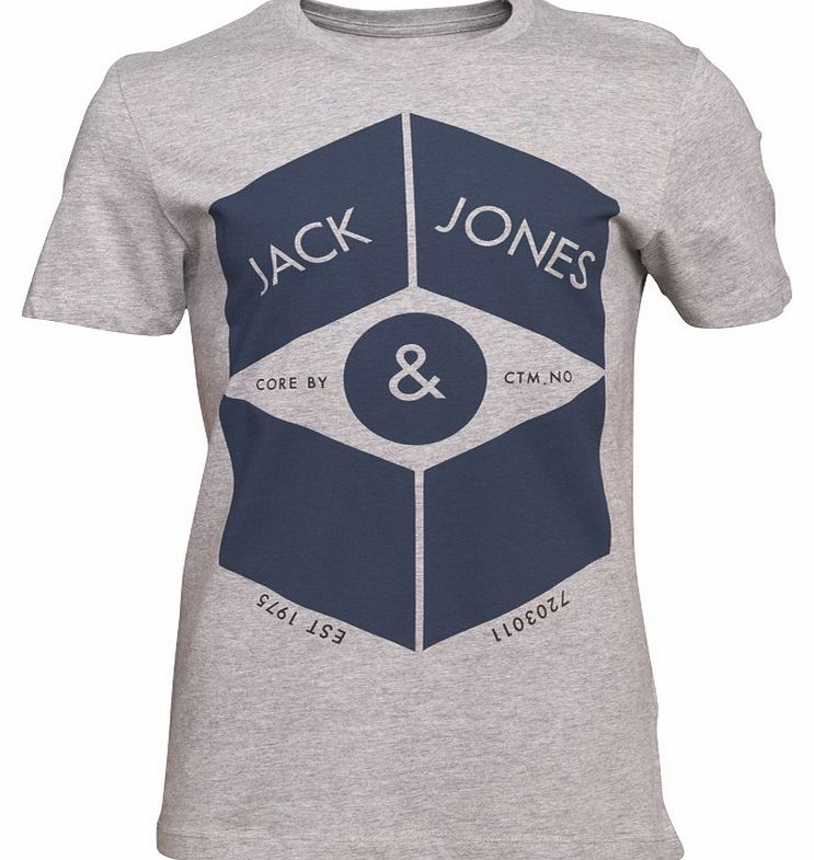 JACK AND JONES Mens Proper T-Shirt Combi 1 Light