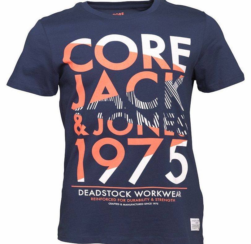 JACK AND JONES Mens Simple T-Shirt Combi 3 D-Blue