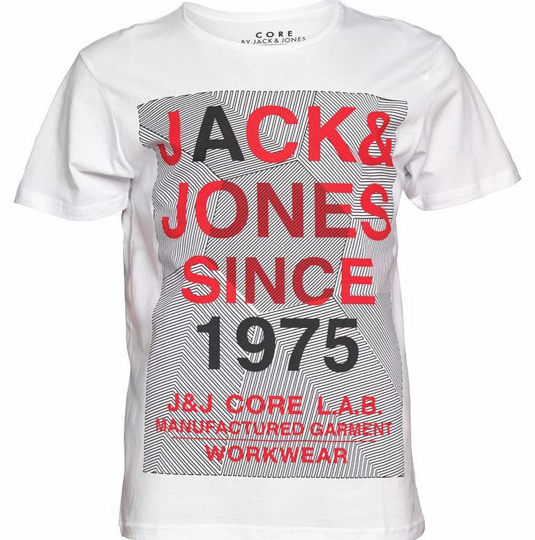 JACK AND JONES Mens Twist T-Shirt White