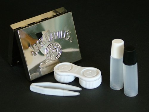 Jack Daniel Chrome Contact Lens Case