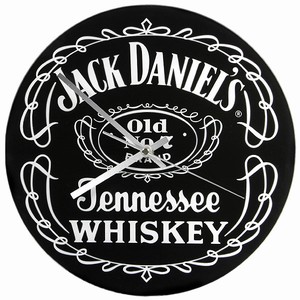 Black Label Glass Clock