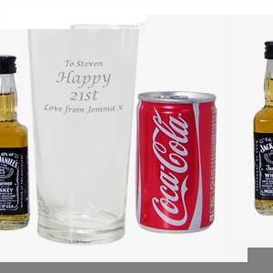JACK DANIELS and Coke with Personalised Glass