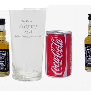 JACK DANIELS and Coke with Personalised Glass