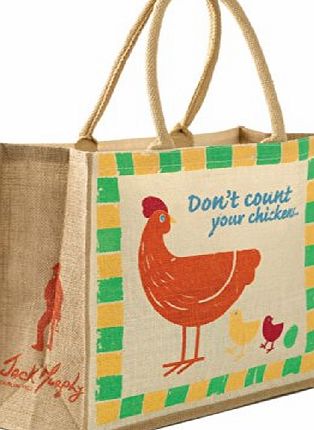Jack Murphy Large Jute Shopping Bag Assorted Printed Designs One