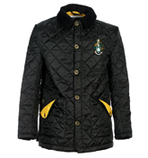Jack Orton Black / Yellow Quilted Jacket