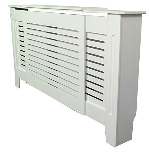 Painted Radiator Cover Radiator Cabinet Modern Style White MDF - Adjustable - 1300mm upto 1950mm