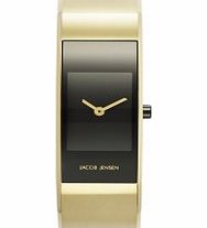 Jacob Jensen Ladies Eclipse Black Gold Large Watch