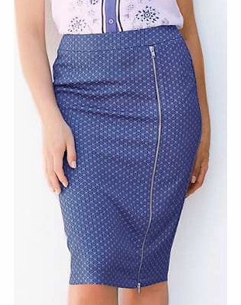 Jacquard Zip Skirt