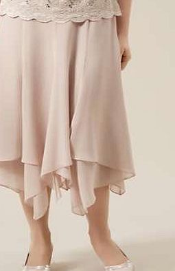 Jacques Vert Chiffon Hanky Hem Skirt