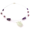 Jade and Amethyst Necklace by Vannertee