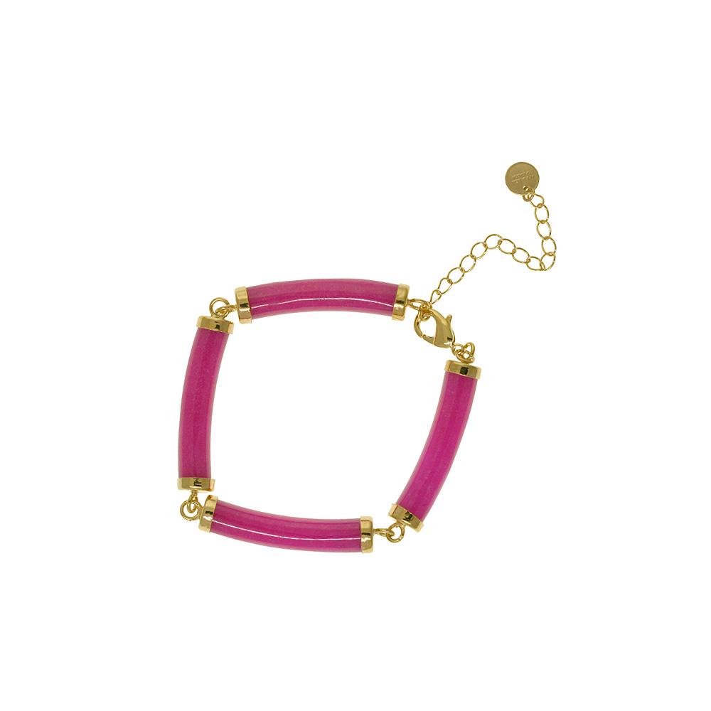 Jade Section Bracelet - Pink