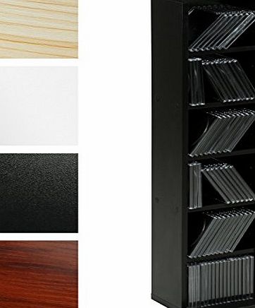 Jago CDSD01 CD Rack for 102 CDs DIFFERENT COLOURS (Black)