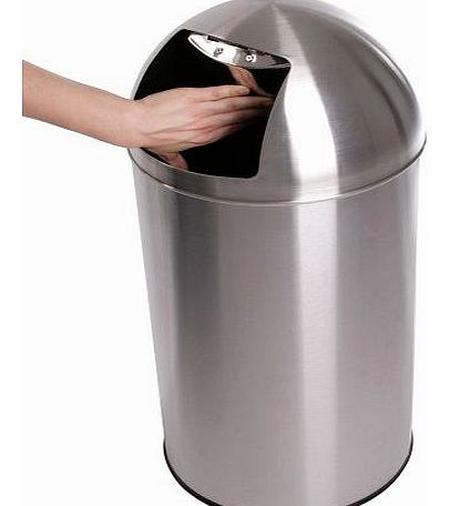 Jago PME01 Stainless Steel Push Rubbish Bin 50 Litre