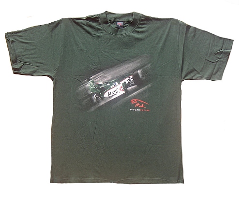 Jaguar Car Print T-Shirt Green