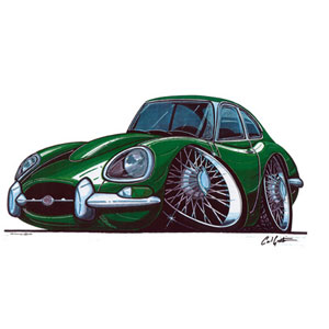jaguar E Type - Green T-shirt