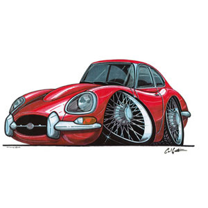 jaguar E Type - Red T-shirt
