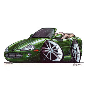 jaguar XK8 Convertable - Green Kids T-shirt