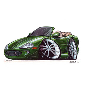 jaguar XK8 Convertable - Green T-shirt