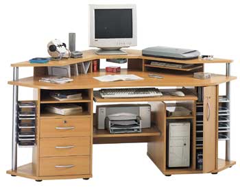 Jahnke Furniture Corner Computer Station Desk CS190E