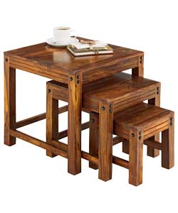 Sheesham Solid Wood Nest of Tables