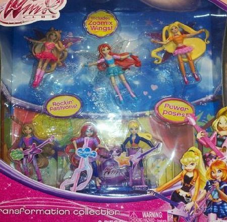 Jakks Pacific Winx Exclusive Transformation Collection 3.75`` Small Doll 6 Pack