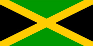 Jamaica paper table flag, 6`` x 4``