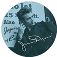 James Dean Ear Scratch Button Badges