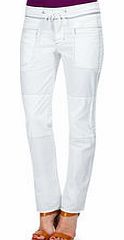 James Perse White cotton cargo trousers