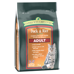 James Wellbeloved Adult Complete Cat Food with Duck and#38; Rice 2kg
