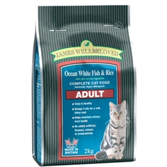 James Wellbeloved Adult Complete Cat Food with Fish and#38; Rice 2kg