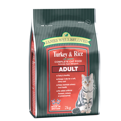 James Wellbeloved Adult Complete Cat Food with Turkey and#38; Rice 2kg