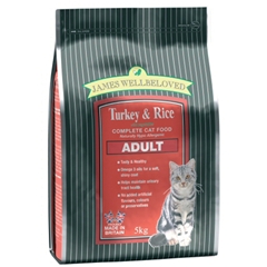 James Wellbeloved Adult Complete Cat Food with Turkey and#38; Rice 5kg