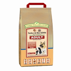 James Wellbeloved Adult Complete Dog Food with Turkey and#38; Rice 15kg with 3kg Extra Free