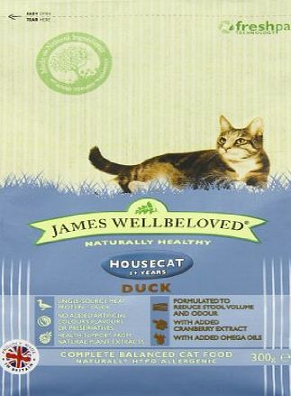 James Wellbeloved Duck and Rice House Cat Dry Cat Food 300 g