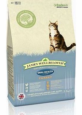James Wellbeloved Turkey and Rice Oralcare Dry Cat Food 1.5g